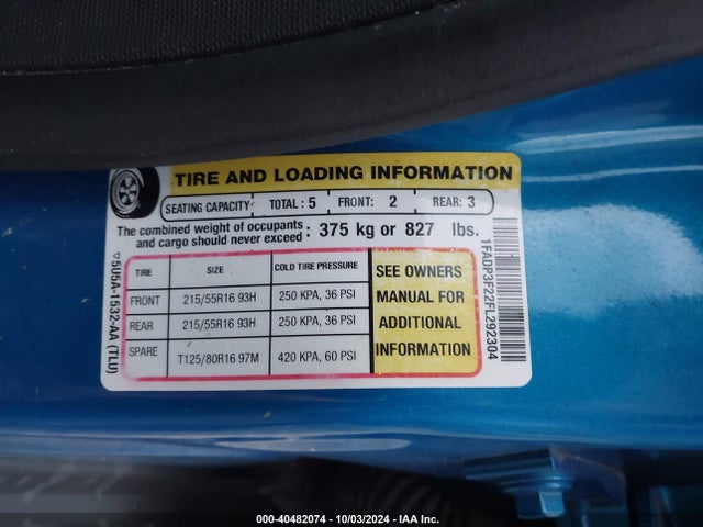 Ford FOCUS SE 2015 1FADP3F22FL292304 Image 9