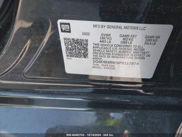 1G6DB5RK5P0117874 Cadillac Ct4 Premium Luxury