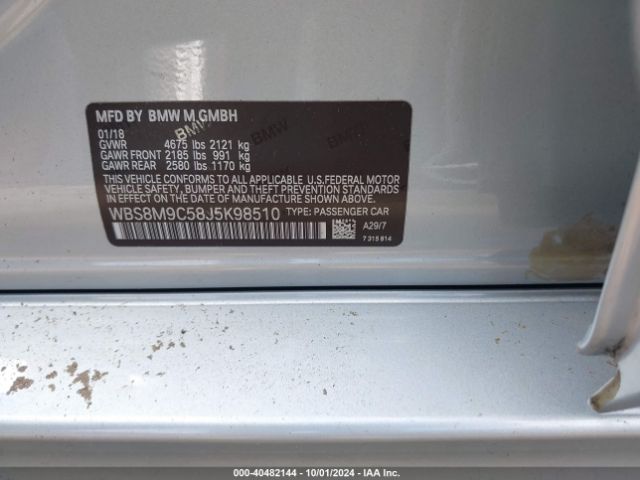 WBS8M9C58J5K98510 BMW M3