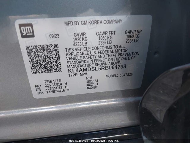 KL4AMDSL5RB064733 Buick Encore Gx Sport Touring Fwd