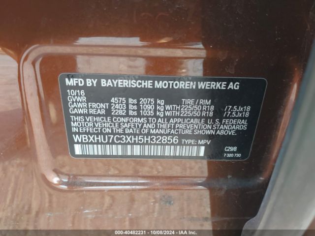 WBXHU7C3XH5H32856 BMW X1 Sdrive28i