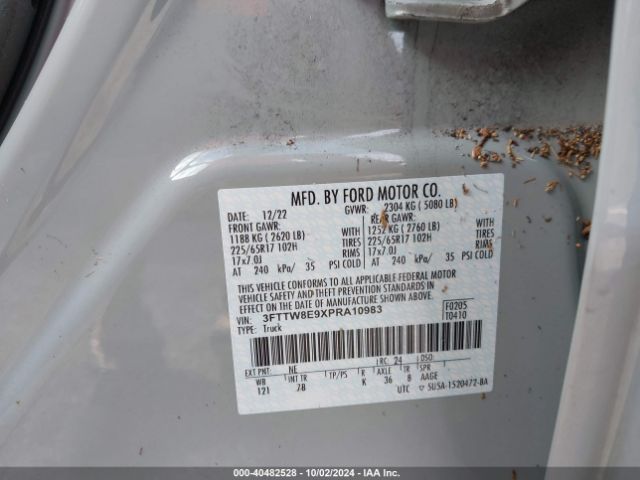 3FTTW8E9XPRA10983 Ford Maverick Xlt