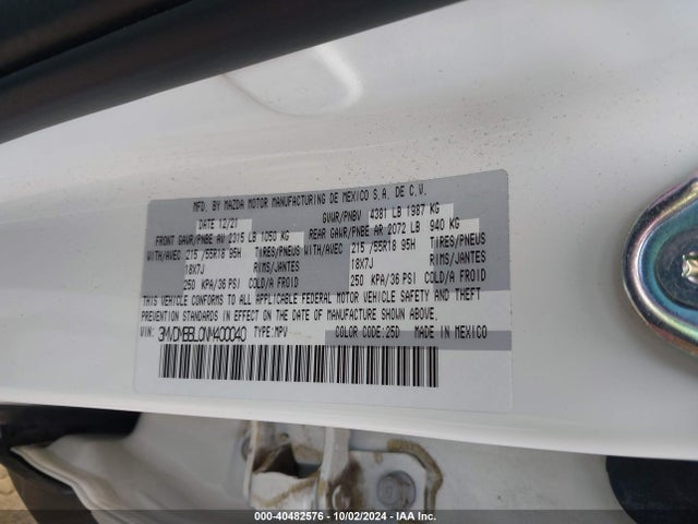 3MVDMBBL0NM400040 Mazda Cx-30 Select