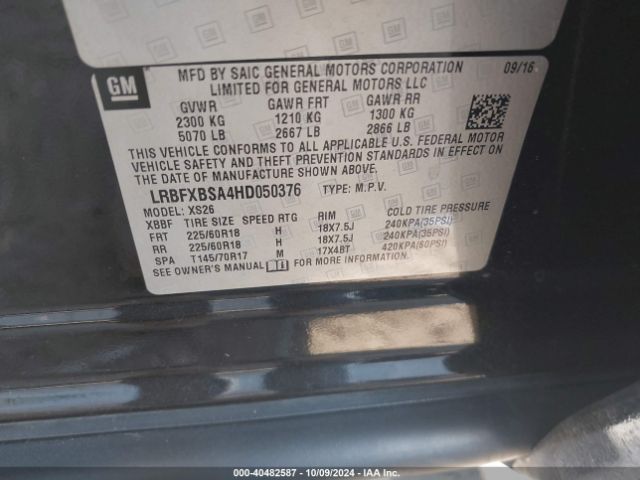 LRBFXBSA4HD050376 Buick Envision Essence