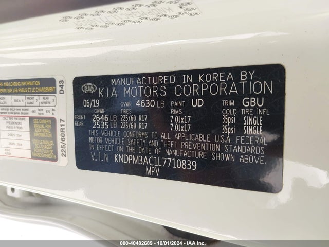 KIA Sportage Lx 2020 KNDPM3AC1L7710839 Image 9