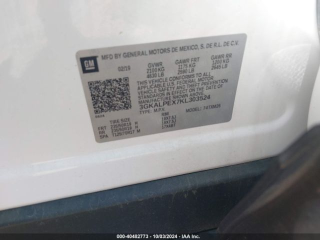3GKALPEX7KL303524 GMC Terrain Slt