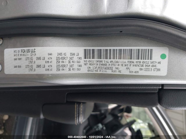 Jeep Cherokee Latitude 2015 1C4PJMCS1FW636352 Image 9