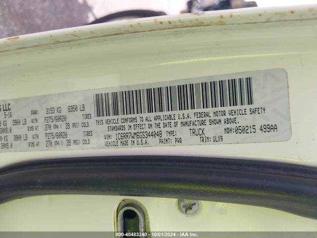 1C6RR7WM6GS344048 RAM 1500 Longhorn Limited