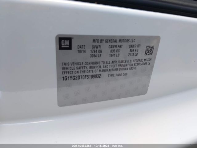 1G1YG2D70F5109032 Chevrolet Corvette Stingray Z51