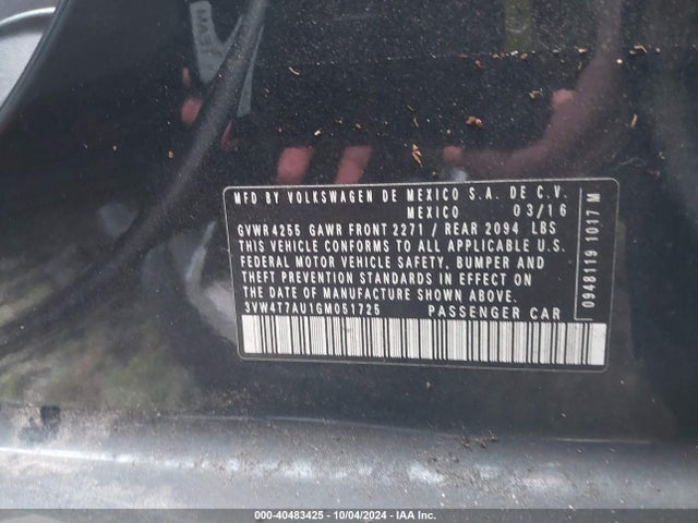 3VW4T7AU1GM051725 Volkswagen Golf Gti S 4-door