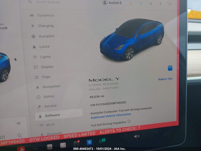 Tesla Model Y Long Range Dual Motor All-wheel Drive 2021 5YJYGAEEXMF145420 Image 14