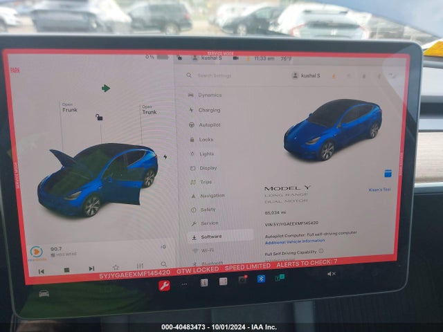 2021 TESLA MODEL Y 5YJYGAEEXMF145420 Photo 6