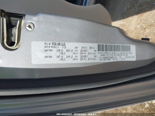 40483523 :رقم المزاد ، 2C4RDGBG2JR340269 vin ، 2018 Dodge Grand Caravan Se مزاد بيع