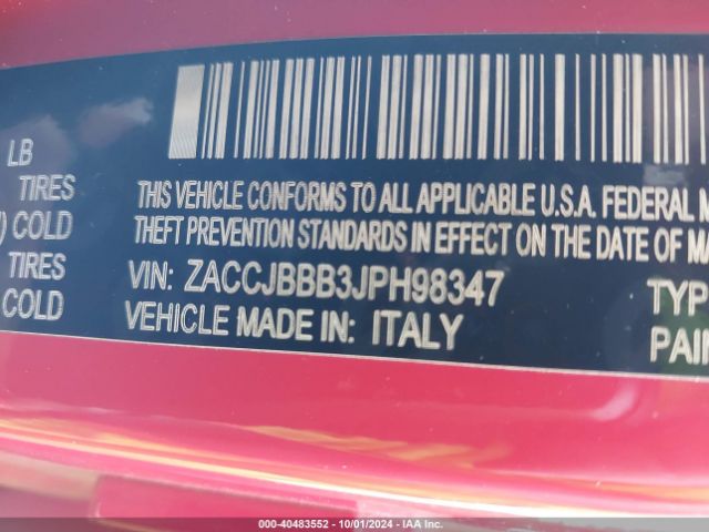 ZACCJBBB3JPH98347 Jeep Renegade
