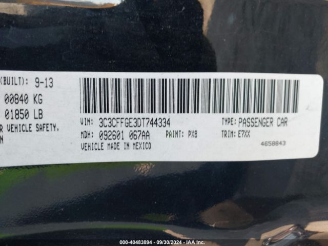 2013 FIAT 500E 3C3CFFGE3DT744334 Photo 8