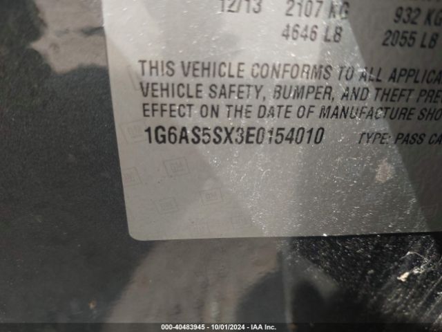1G6AS5SX3E0154010 Cadillac Cts Performance