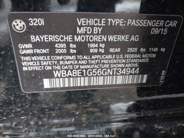WBA8E1G56GNT34944 BMW 320i
