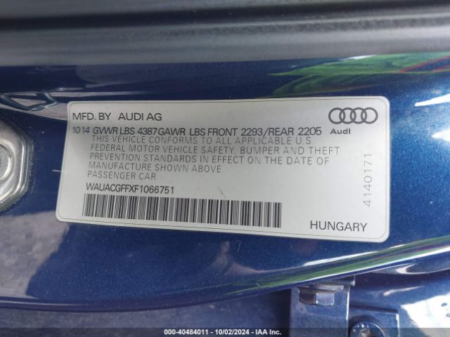 WAUACGFFXF1066751 Audi A3 1.8t Premium