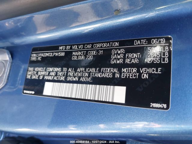 LVYA22MT2LP141588 Volvo S90 T6 R-design