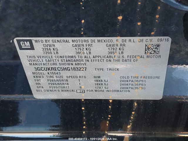 2017 CHEVROLET SILVERADO 1500 3GCUKREC5HG183227 Photo 8