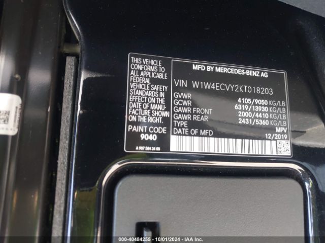 W1W4ECVY2KT018203 Mercedes-Benz Sprinter 2500 High Roof V6