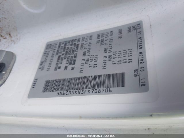 3N6CM0KN5FK708706 Nissan NV200 SV