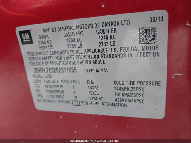 2GKFLTE35E6371535 GMC Terrain Slt-2