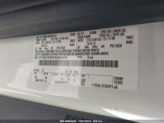 1FTNE1ZMXFKA93299 Ford Transit-150