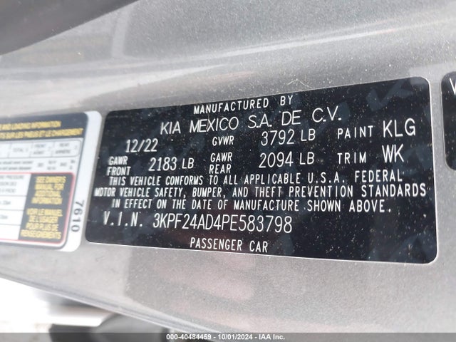 KIA Forte Lxs 2023 3KPF24AD4PE583798 Image 9