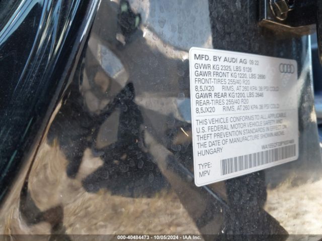 WA1EECF33P1037469 Audi Q3 Premium Plus 45 Tfsi S Line Quattro Tiptronic