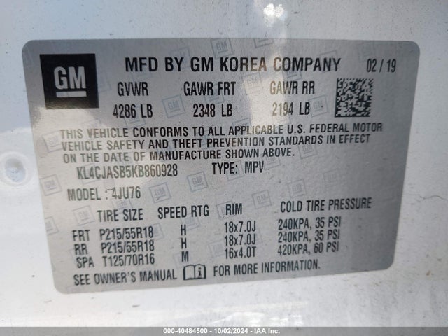 Buick Encore Fwd Preferred 2019 KL4CJASB5KB860928 Image 9