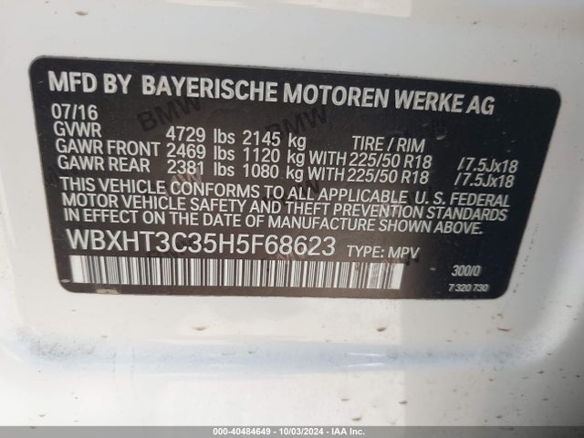 BMW X1 Xdrive28i 2017 WBXHT3C35H5F68623 Image 9