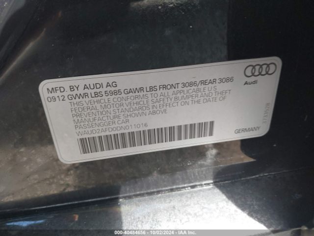 2013 AUDI S8 WAUD2AFD0DN011016 Photo 8