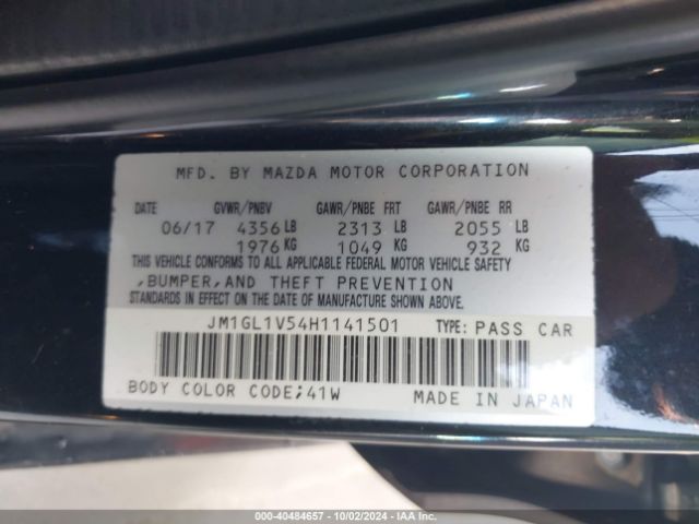 JM1GL1V54H1141501 Mazda Mazda6 Touring