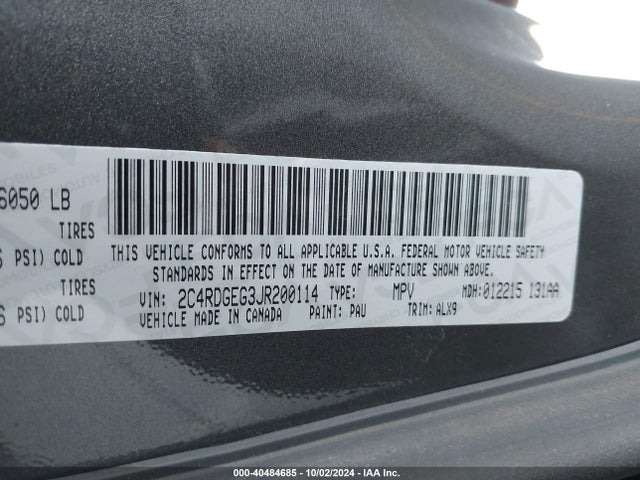 Dodge Grand Caravan Gt 2018 2C4RDGEG3JR200114 Image 9