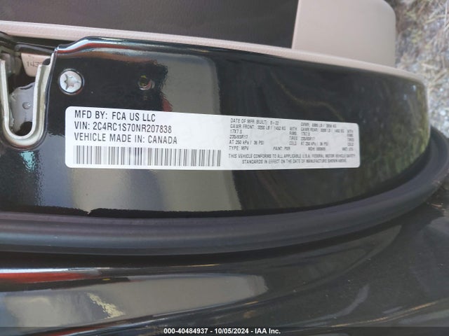 2C4RC1S70NR207838 Chrysler Pacifica Hybrid Limited