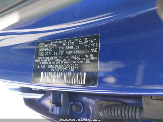 KMHLM4AG4PU542429 Hyundai ELANTRA SEL