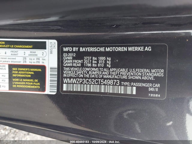 2012 MINI COOPER S WMWZP3C52CT549873 Photo 8