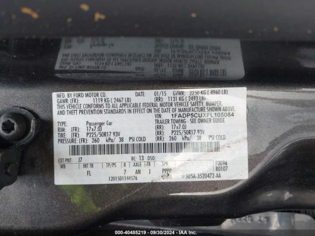 1FADP5CUXFL105084 Ford C-max Energi Sel
