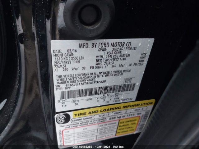 1FMJU1MT9GEF37428 Ford Expedition Platinum