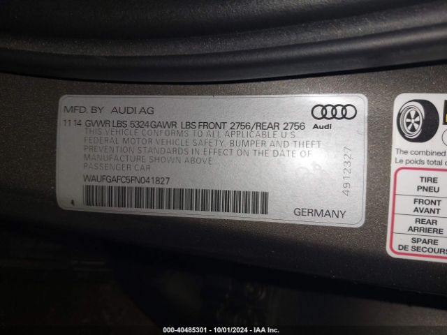 WAUFGAFC5FN041827 Audi A6 3.0t Premium Plus