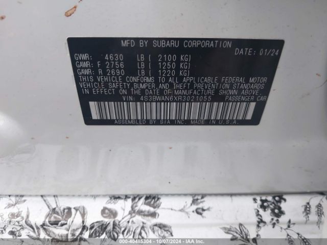 4S3BWAN6XR3021055 Subaru Legacy Limited