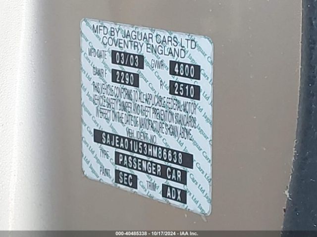 2003 JAGUAR S-TYPE SAJEA01U53HM86638 Photo 8