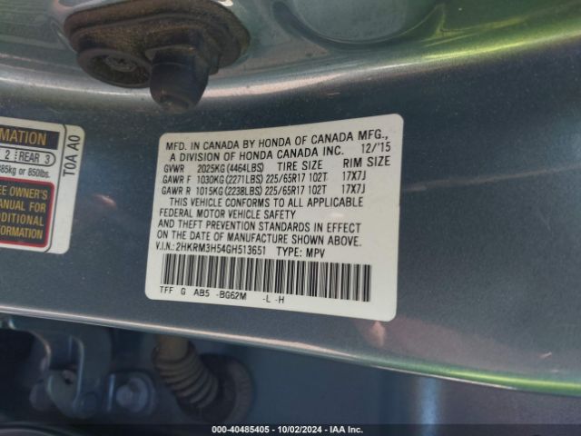 2HKRM3H54GH513651 Honda CR-V EX