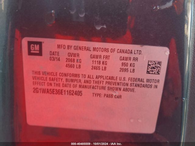 2G1WA5E36E1162405 Chevrolet Impala Limited Ls