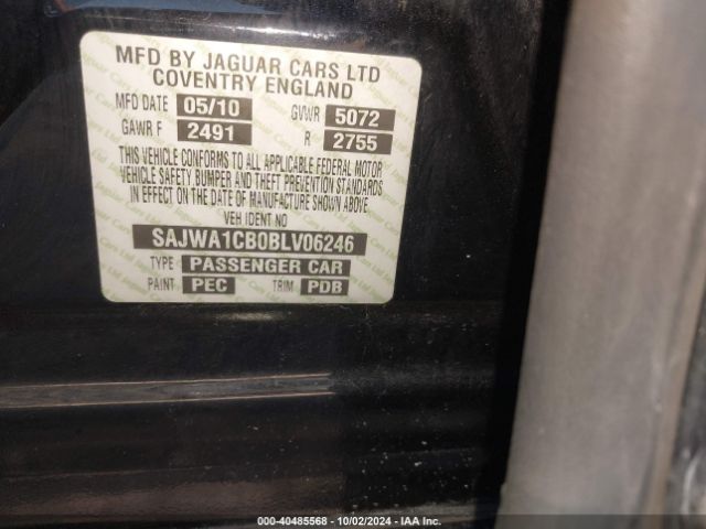 2011 JAGUAR XJ SAJWA1CB0BLV06246 Photo 8