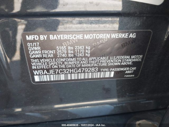 WBAJE7C32HG479283 BMW 540i Xdrive