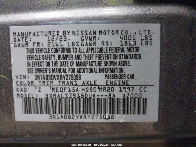2024 NISSAN SENTRA 3N1AB8DVXRY275058 Photo 8