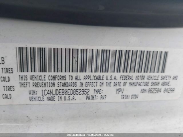 1C4NJDEB0ED852952 Jeep Compass Latitude