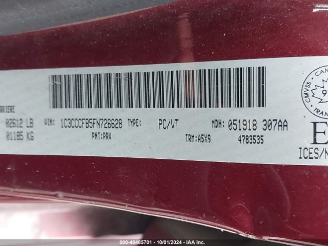 1C3CCCFB5FN726628 Chrysler 200 LX